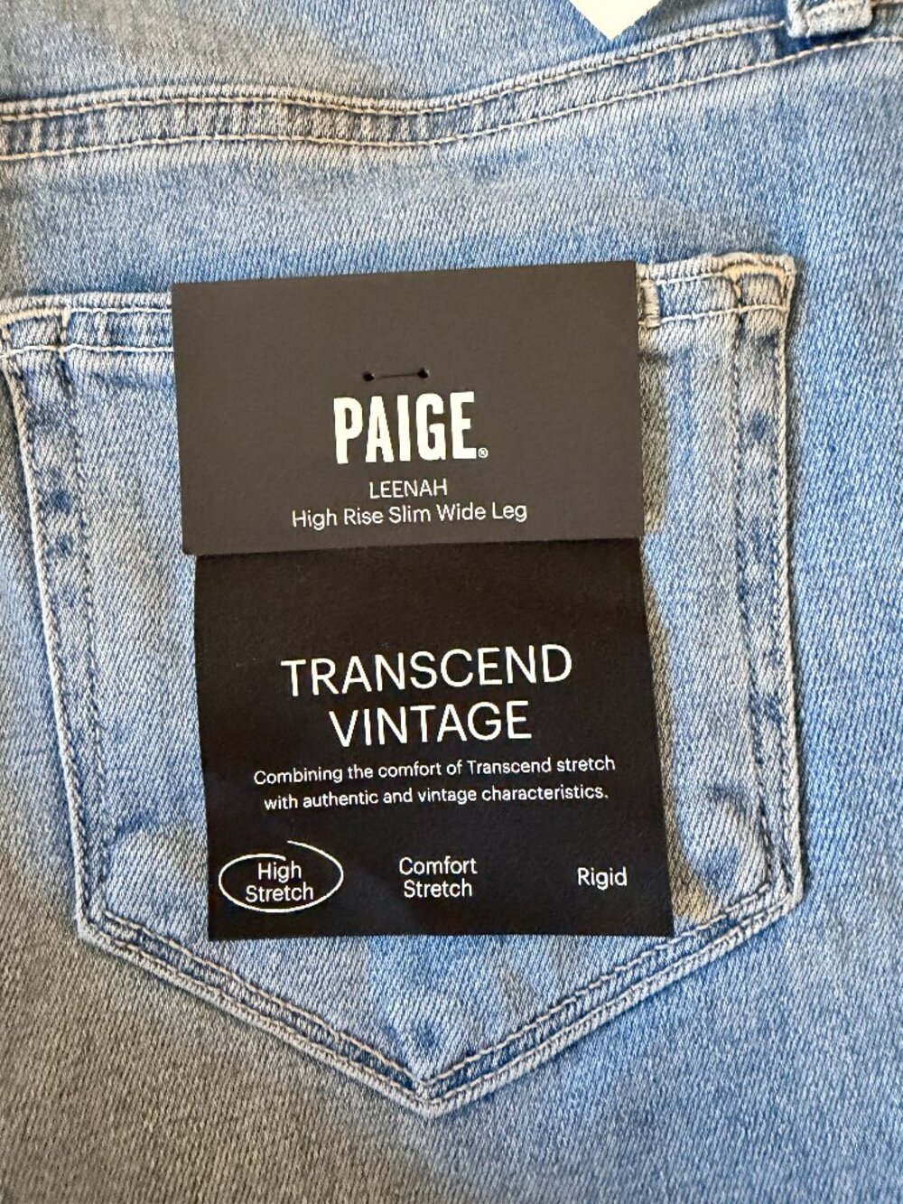 PAIGE Leenah High Rise Slim Wide Leg Jeans  – Size 24